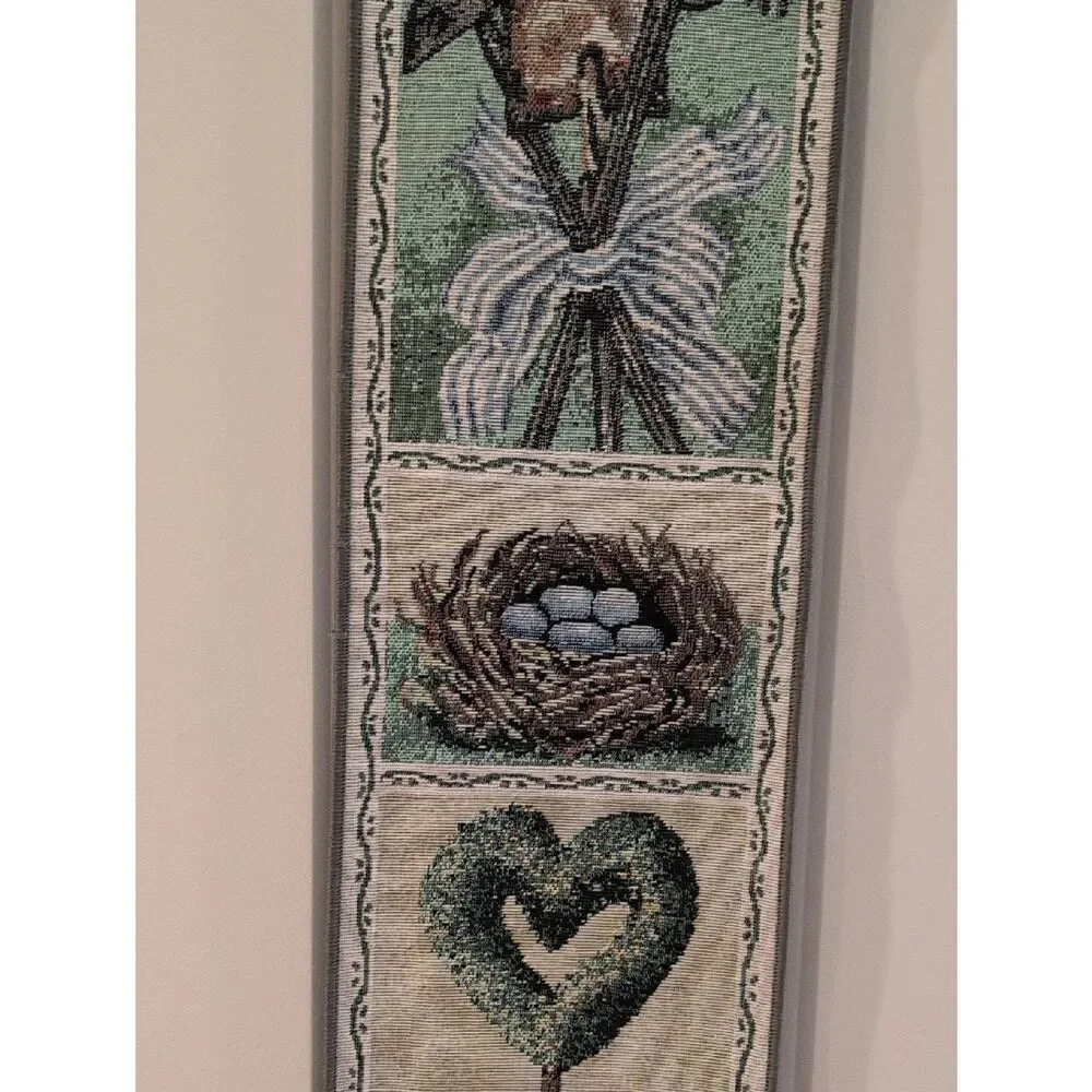 Vintage Garden Party Tapestry Bell Pull Wall Hanging by Vicky Howard
